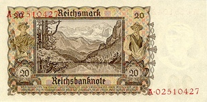 Germany, 20 Reichsmark, P185