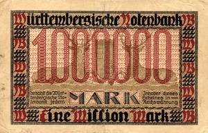 German States, 1,000,000 Mark, S986