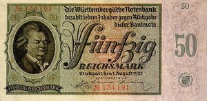 German States, 50 Reichsmark, S998