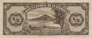 Guatemala, 1/2 Quetzal, P13a v4