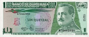 Guatemala, 1 Quetzal, P73a Sign.1