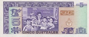 Guatemala, 5 Quetzal, P74a Sign.2
