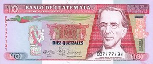 Guatemala, 10 Quetzal, P75b