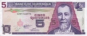 Guatemala, 5 Quetzal, P88b
