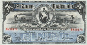 Guatemala, 5 Peso, S143c v2