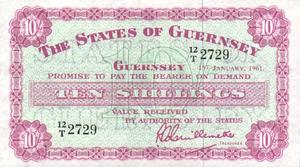 Guernsey, 10 Shilling, P42b