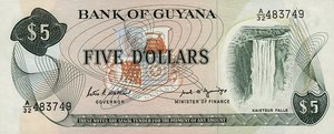 Guyana, 5 Dollar, P22e