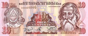 Honduras, 10 Lempira, P82a