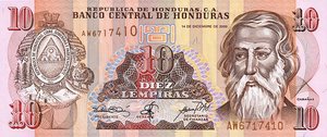 Honduras, 10 Lempira, P82d