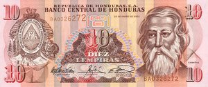 Honduras, 10 Lempira, P86b
