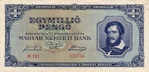 Hungary, 1,000,000 Pengo, P122