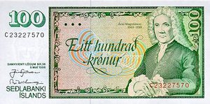 Iceland, 100 Krona, P54a Sign.2