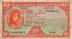 Ireland, Republic, 10 Shilling, P1D