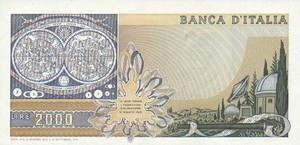 Italy, 2,000 Lira, P103a