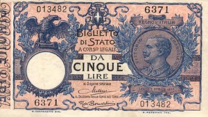 Italy, 5 Lira, P23g