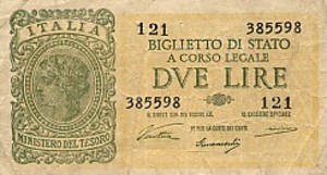 Italy, 2 Lira, P30a
