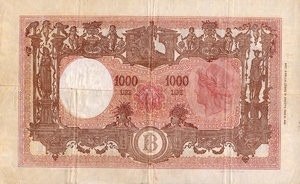 Italy, 1,000 Lira, P72a