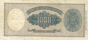 Italy, 1,000 Lira, P88a