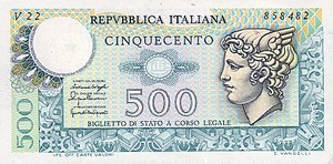 Italy, 500 Lira, P95