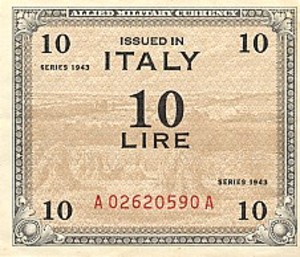 Italy, 10 Lira, M13b