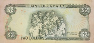 Jamaica, 2 Dollar, P69d v1