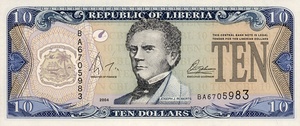 Liberia, 10 Dollar, P27b