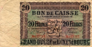 Luxembourg, 20 Franc, P35