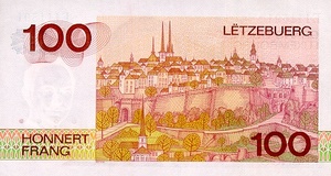 Luxembourg, 100 Franc, P57a Sign.2