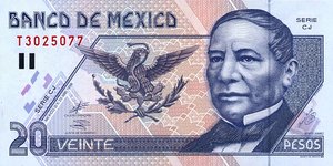 Mexico, 20 Peso, P106d
