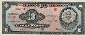 Mexico, 10 Peso, P58j