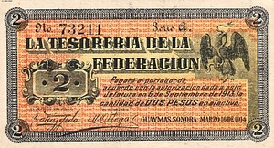 Mexico, 2 Peso, S1061