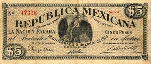 Mexico, 5 Peso, S939