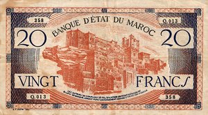 Morocco, 20 Franc, P39