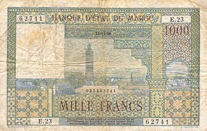 Morocco, 1,000 Franc, P47