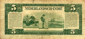Netherlands Indies, 5 Gulden, P113a