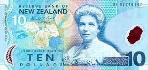 New Zealand, 10 Dollar, P186a