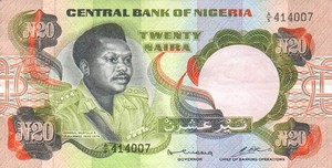 Nigeria, 20 Naira, P18a