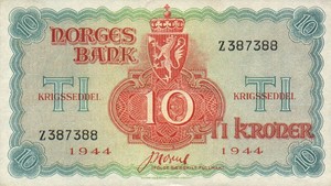 Norway, 10 Krone, P20b