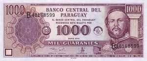 Paraguay, 1,000 Guarani, P214b