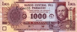 Paraguay, 1,000 Guarani, P222a
