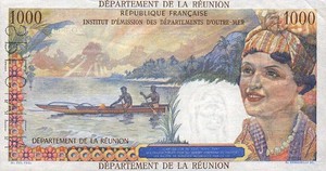 Reunion, 1,000 Franc, P52s