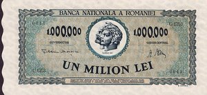 Romania, 1,000,000 Leu, P60a
