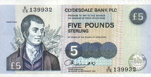 Scotland, 5 Pound, P218b