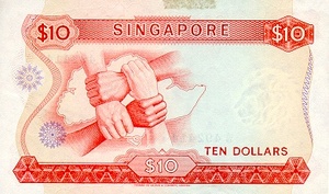Singapore, 10 Dollar, P3a