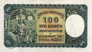 Slovakia, 100 Koruna, P10s