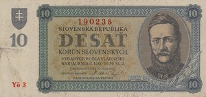 Slovakia, 10 Koruna, P6a