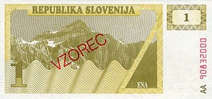 Slovenia, 1 Tolarjev, P1s1