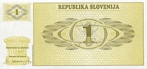 Slovenia, 1 Tolarjev, P1s1