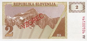 Slovenia, 2 Tolarjev, P2s1