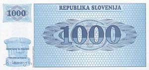 Slovenia, 1,000 Tolarjev, P9s1